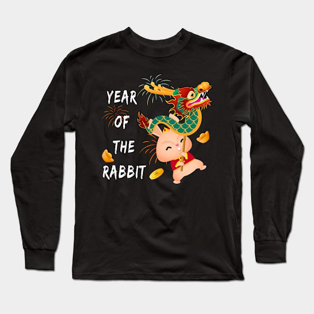 Happy Chinese New Year 2023 Year Of The Rabbit Long Sleeve T-Shirt by Kokomo